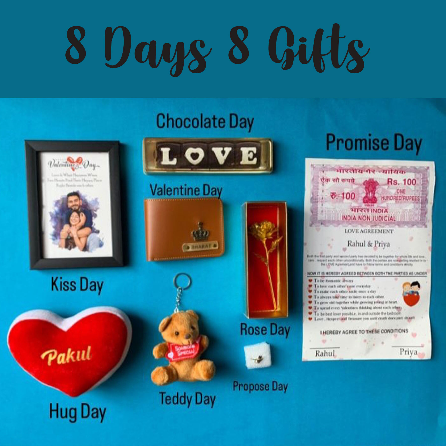 8 Days 8 Gifts For Him - Valentine Week Gift For Him - Valentines Day Gifts  For Husband - Best Valentine's Day Gifts For Boyfriend - VivaGifts